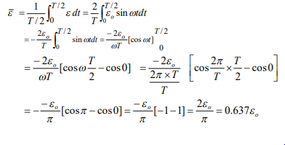 দিক পরিবর্তী তড়িচ্চালক বল ও তড়িৎ প্রবাহের গড়মান ও বর্গমূলীয় গড়মান
