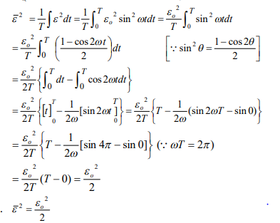 দিক পরিবর্তী তড়িচ্চালক বল ও তড়িৎ প্রবাহের গড়মান ও বর্গমূলীয় গড়মান
