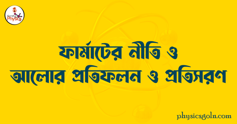ফার্মাটের নীতি ও আলোর প্রতিফলন ও প্রতিসরণ