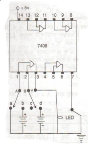 সমন্বিত বর্তনী ব্যবহার করে OR, AND, NOT গেট বর্তনীর ক্রার্যক্রম (ট্রুথ টেবিল) যাচাই 